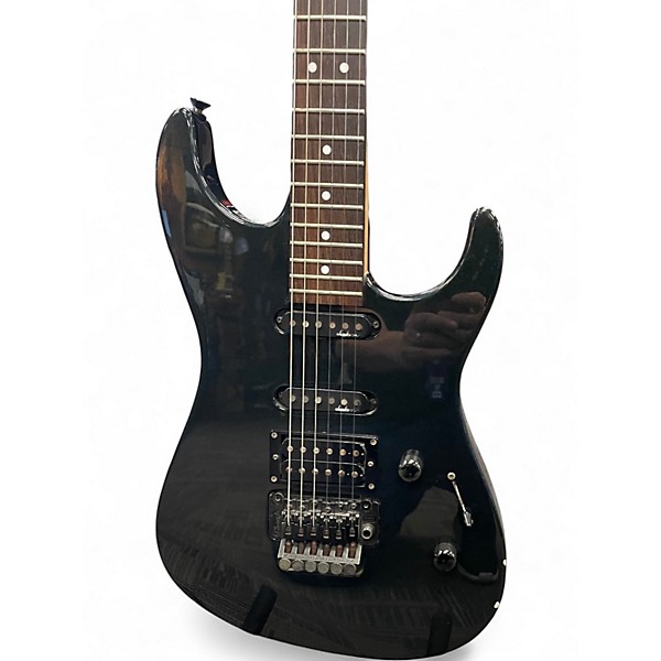 Used Charvel 375 Deluxe Metalic Black Solid Body Electric Guitar