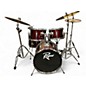 Used Rogue 5 Piece 5-Piece Complete Drum Set Red Drum Kit thumbnail