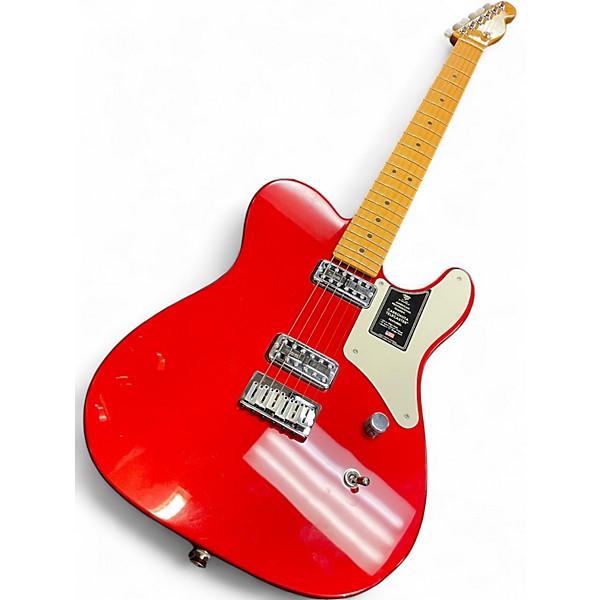 Used Fender 75th Anniversary Cabronita Telecaster Crimson Transparent Solid Body Electric Guitar