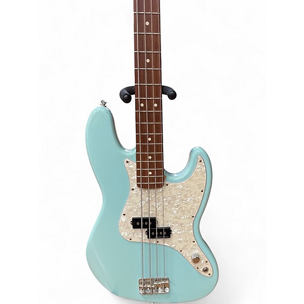 Used 2003 Fender Mark Hoppus Signature Jazz Bass Daphne Blue Electric Bass Guitar