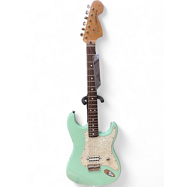 Used 2001 Fender Tom Delonge Signature Stratocaster Surf Green Solid Body Electric Guitar