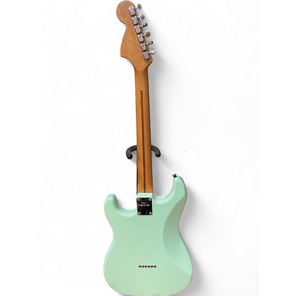 Used 2001 Fender Tom Delonge Signature Stratocaster Surf Green Solid Body Electric Guitar