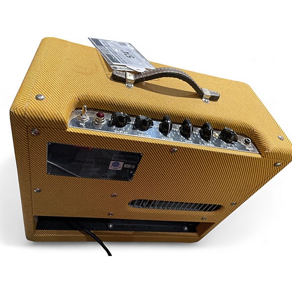 Used Fender Blues Junior Lacquered Tweed 15W 1X12 Tube Guitar Combo Amp
