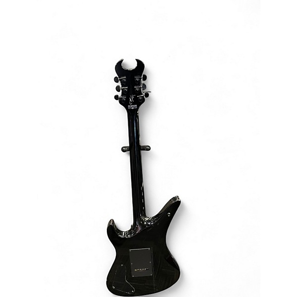 Used Schecter Guitar Research Synyster Gates Signature Custom S Black with White Pinstripes Solid Body Electric Guitar