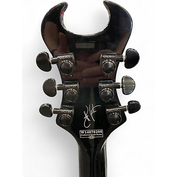 Used Schecter Guitar Research Synyster Gates Signature Custom S Black with White Pinstripes Solid Body Electric Guitar