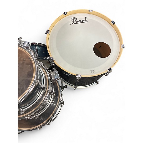 Used Pearl 5 Piece Export New Fusion Blue Sparkle Drum Kit