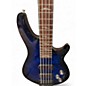Used Schecter Guitar Research Omen 5 String Blue Electric Bass Guitar