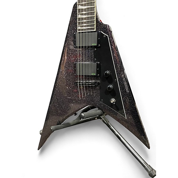 Used ESP LTD KIRK HAMMETT SIGNATURE KHV BLACK SPARKLE Solid Body Electric Guitar