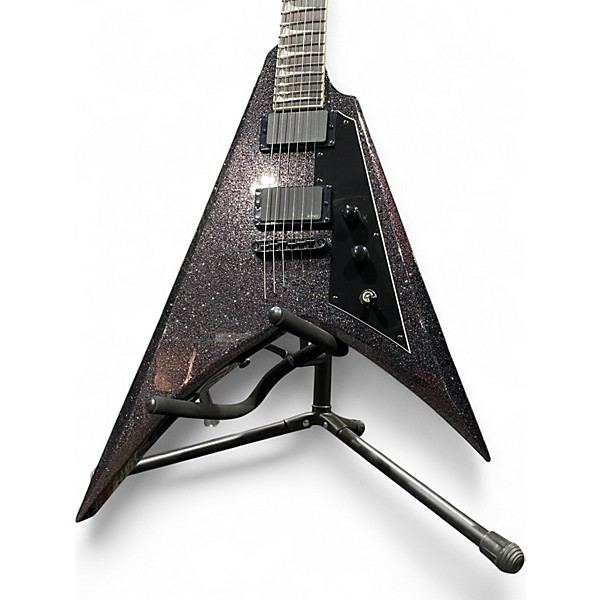 Used ESP LTD KIRK HAMMETT SIGNATURE KHV BLACK SPARKLE Solid Body Electric Guitar