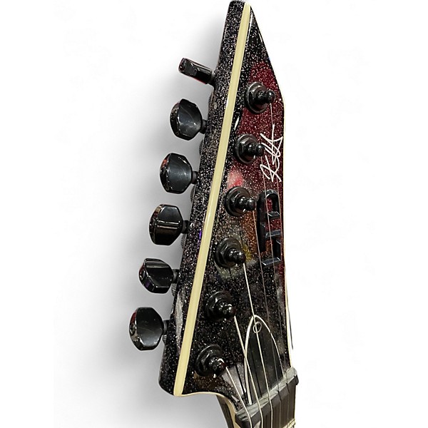 Used ESP LTD KIRK HAMMETT SIGNATURE KHV BLACK SPARKLE Solid Body Electric Guitar