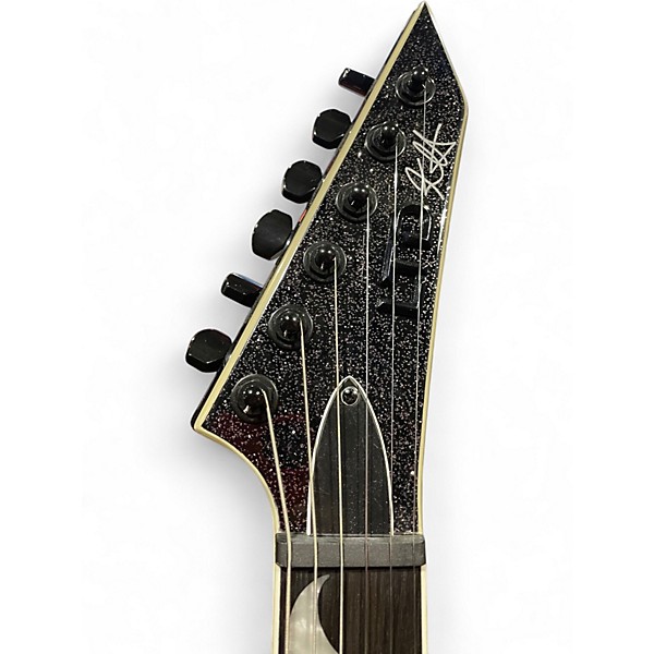 Used ESP LTD KIRK HAMMETT SIGNATURE KHV BLACK SPARKLE Solid Body Electric Guitar
