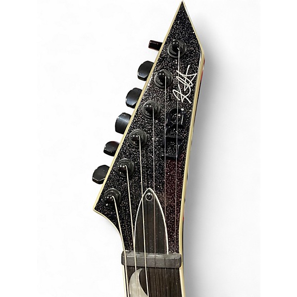 Used ESP LTD KIRK HAMMETT SIGNATURE KHV BLACK SPARKLE Solid Body Electric Guitar