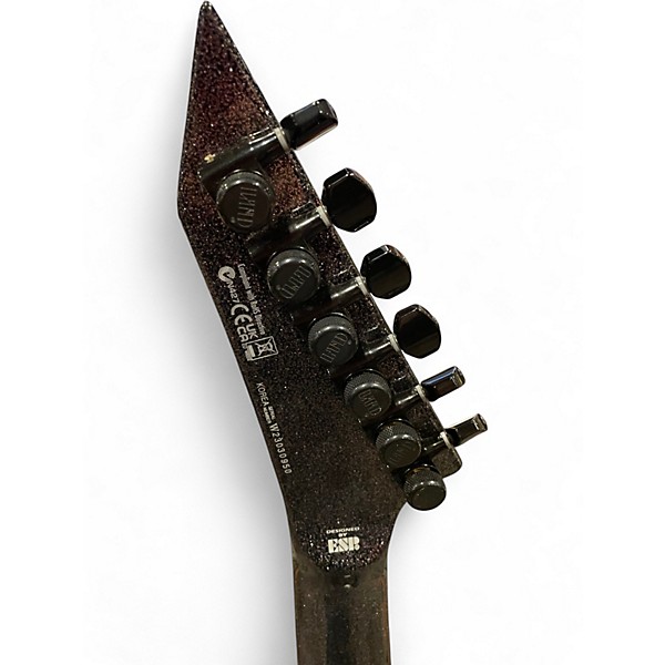 Used ESP LTD KIRK HAMMETT SIGNATURE KHV BLACK SPARKLE Solid Body Electric Guitar