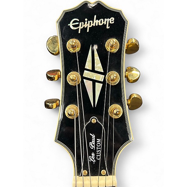 Used Epiphone Les Paul Custom Alpine White Solid Body Electric Guitar