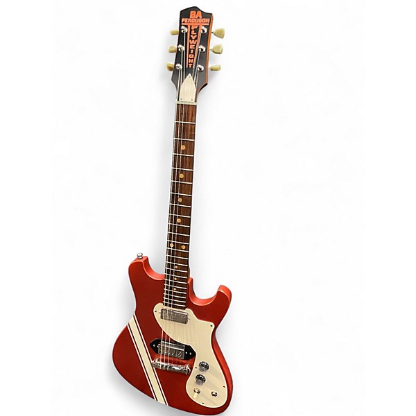 Used B.a. Ferguson fw-Flyweight Kindercore Red w White Stripe Solid Body Electric Guitar