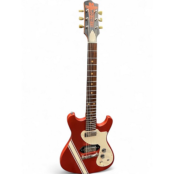 Used B.a. Ferguson fw-Flyweight Kindercore Red w White Stripe Solid Body Electric Guitar