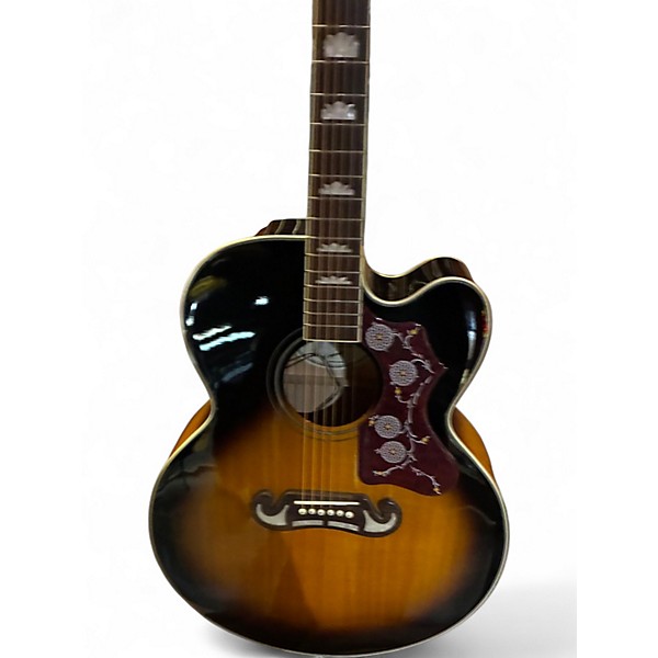 Used Epiphone j200 ec studio 2 Color Sunburst Acoustic Guitar