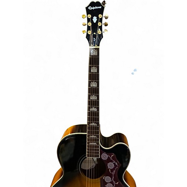 Used Epiphone j200 ec studio 2 Color Sunburst Acoustic Guitar