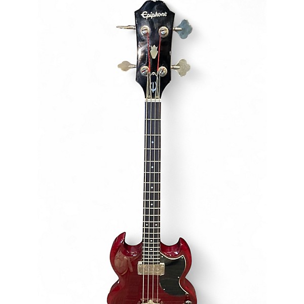 Used Epiphone EB0 Cherry Electric Bass Guitar