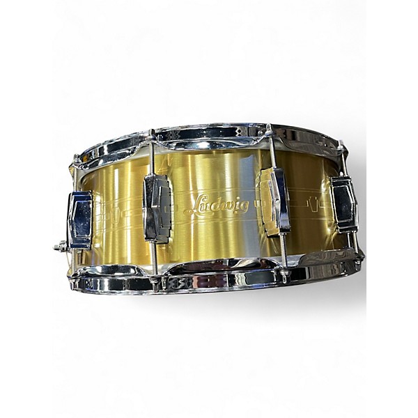 Used Ludwig 5X14 BRASS SNARE BRASS Drum