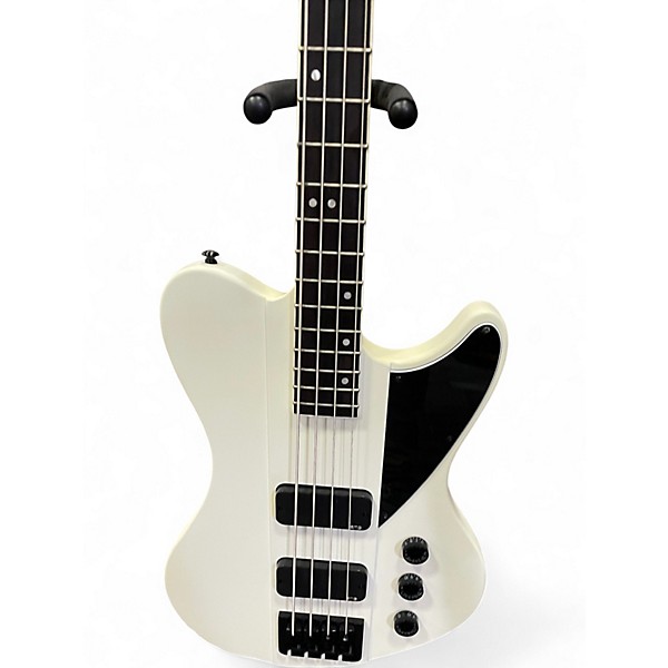 Used Schecter Guitar Research ultra bass Arctic White Electric Bass Guitar