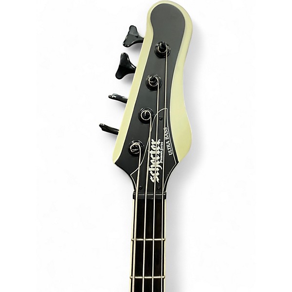 Used Schecter Guitar Research ultra bass Arctic White Electric Bass Guitar