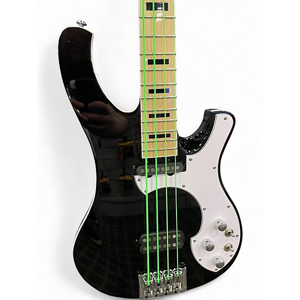Used Schecter Guitar Research Stargazer BASS Black and White Electric Bass Guitar
