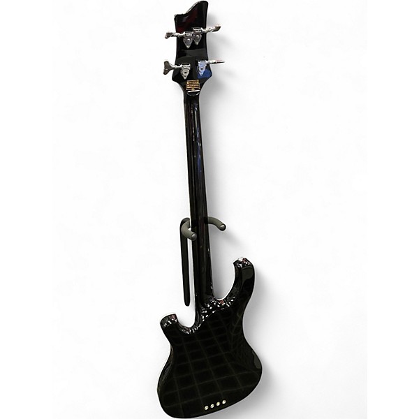 Used Schecter Guitar Research Stargazer BASS Black and White Electric Bass Guitar