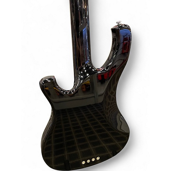 Used Schecter Guitar Research Stargazer BASS Black and White Electric Bass Guitar