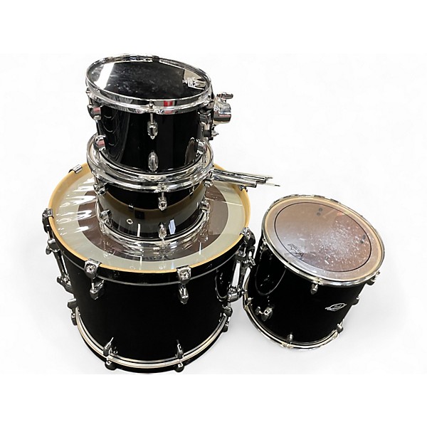 Used Pearl 4 Piece Export JET BLACK Drum Kit