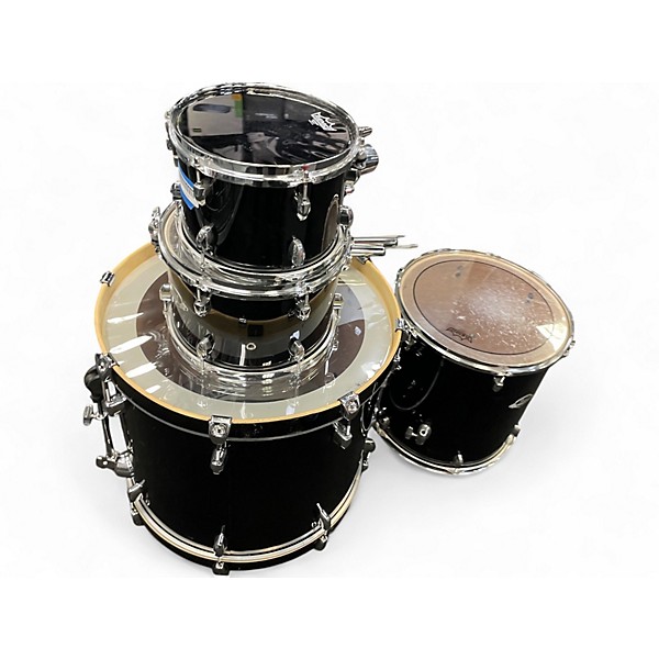 Used Pearl 4 Piece Export JET BLACK Drum Kit