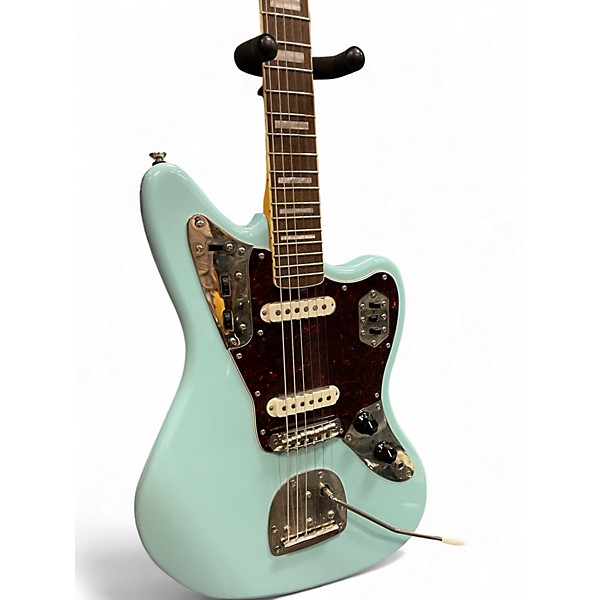 Used Squier 1960s Classic Vibe Jaguar Daphne Blue Solid Body Electric Guitar