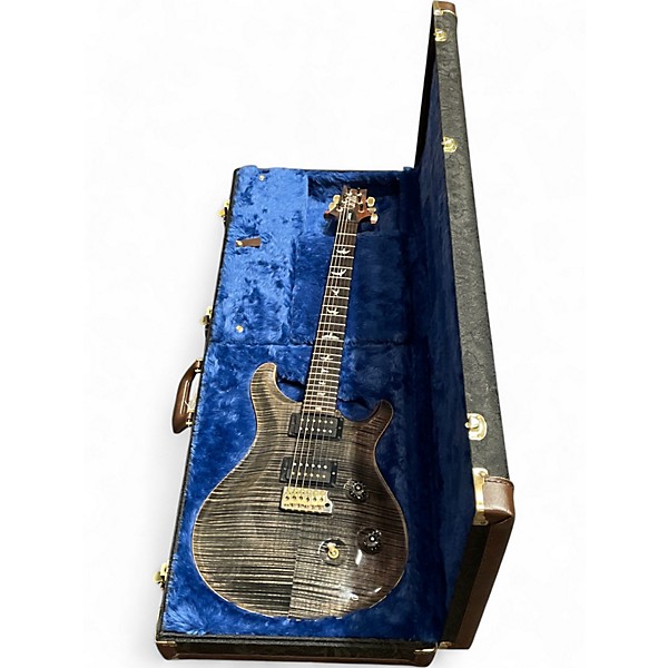 Used PRS Wood Library Custom 24 10 Top Brazilian Fret Board Charcoal Solid Body Electric Guitar