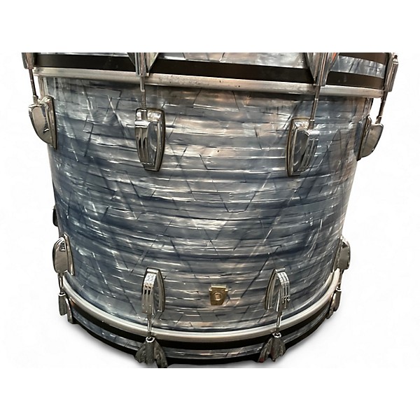 Used Ludwig 4 Piece Classic Maple Sky Blue Pearl Drum Kit