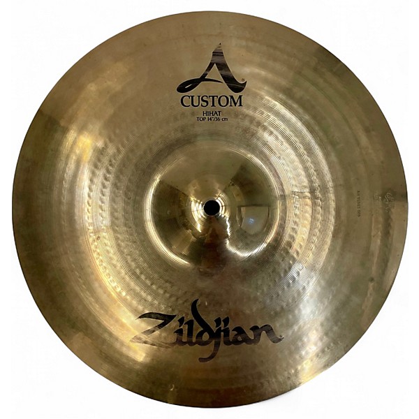 Used Zildjian 14in A Custom Hi Hat Pair Cymbal