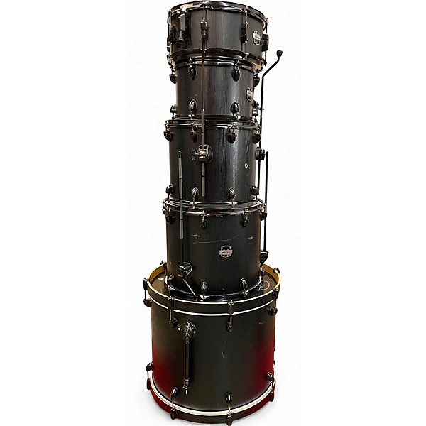 Used Mapex 5 Piece Mars Matte Black Drum Kit