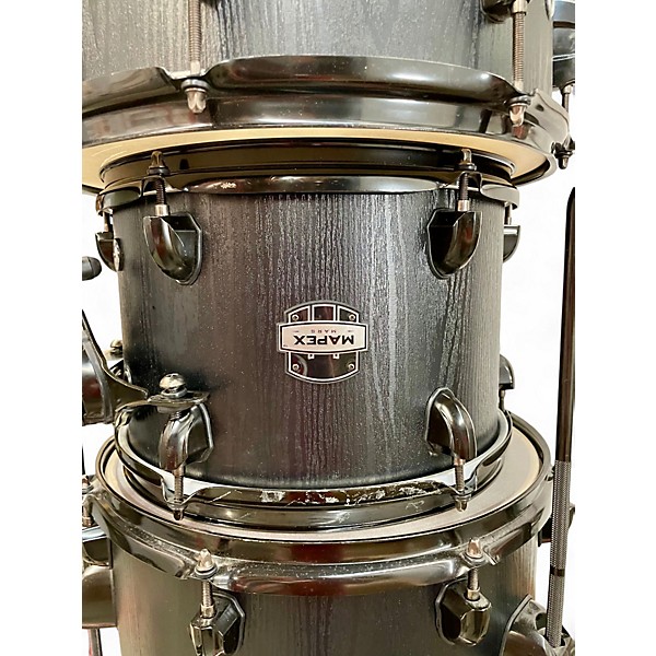 Used Mapex 5 Piece Mars Matte Black Drum Kit
