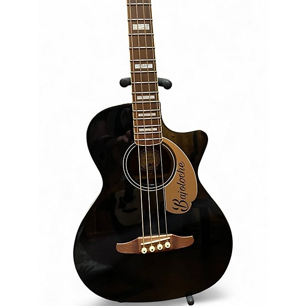 Used Fender Kingman 4-String Black Acoustic Bass Guitar