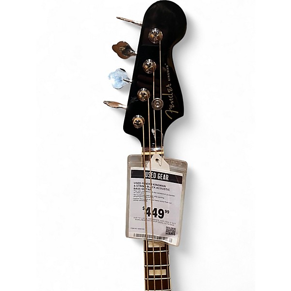 Used Fender Kingman 4-String Black Acoustic Bass Guitar