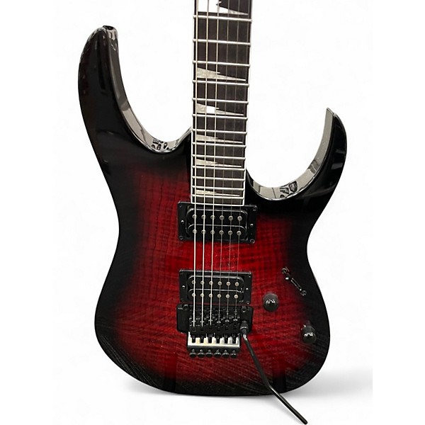Used Ibanez GIO Series RG320 Transparent Red Burst Solid Body Electric Guitar
