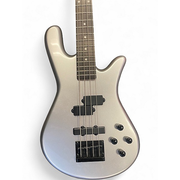 Used Spector Performer 4 Metallic Silver Electric Bass Guitar