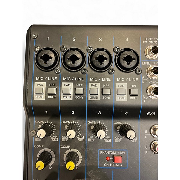 Used Yamaha MG10XU 10 Channel Mixer with Effects Unpowered Mixer