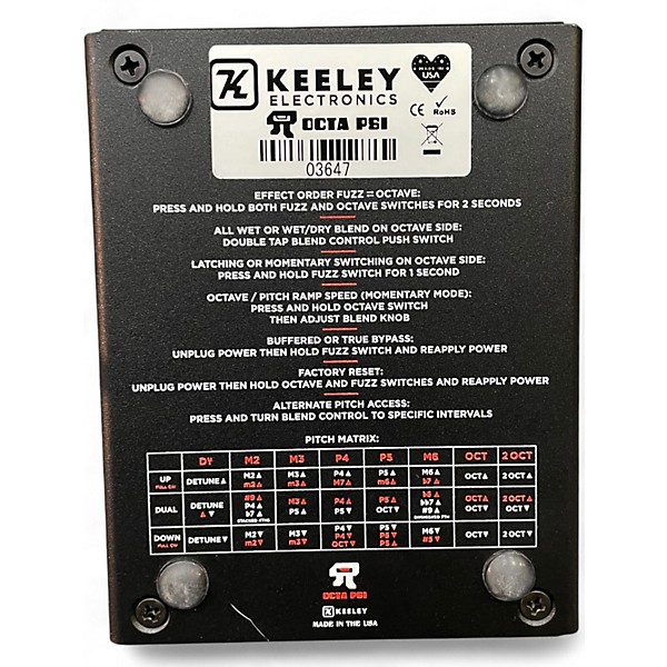 Used Keeley OCTA PSI Effect Pedal