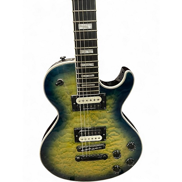 Used Dean Thoroughbred Deluxe Trans Green Solid Body Electric Guitar