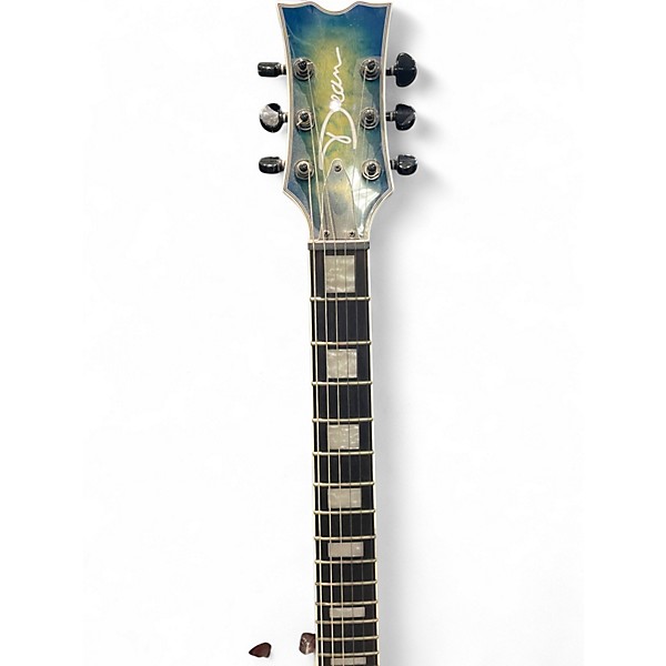 Used Dean Thoroughbred Deluxe Trans Green Solid Body Electric Guitar