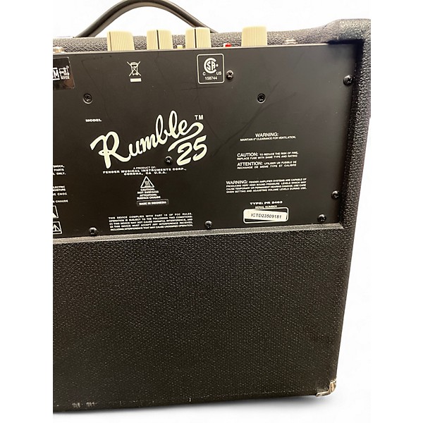 Used Fender Rumble 25 25W 1x8 Bass Combo Amp