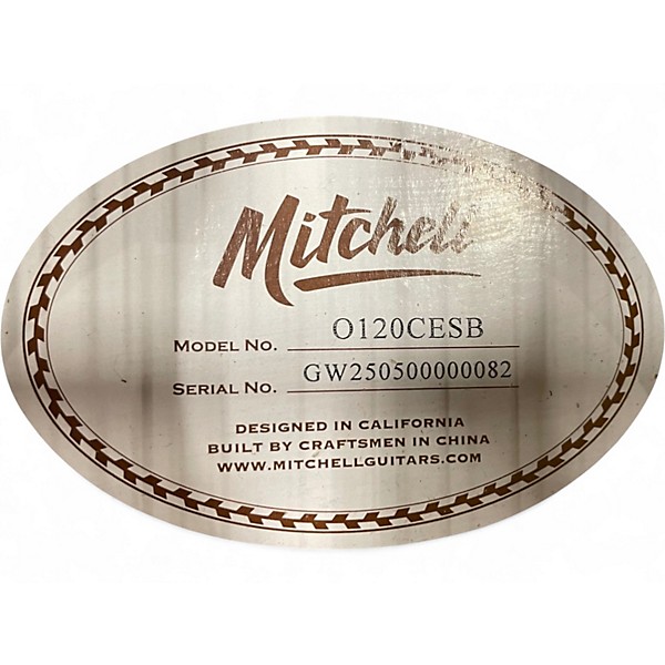 Used Mitchell O120CE 2 Color Sunburst Acoustic Guitar