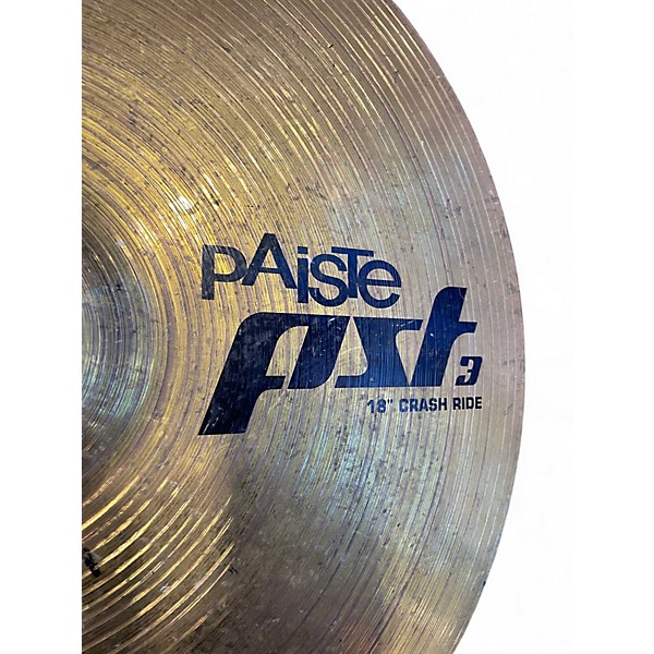 Used Paiste 18in PST3 Crash Ride Cymbal