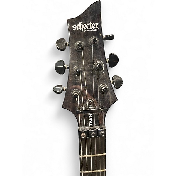 Used Schecter OMEN ELITE Trans Black Solid Body Electric Guitar