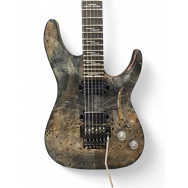 Used Schecter OMEN ELITE Trans Black Solid Body Electric Guitar